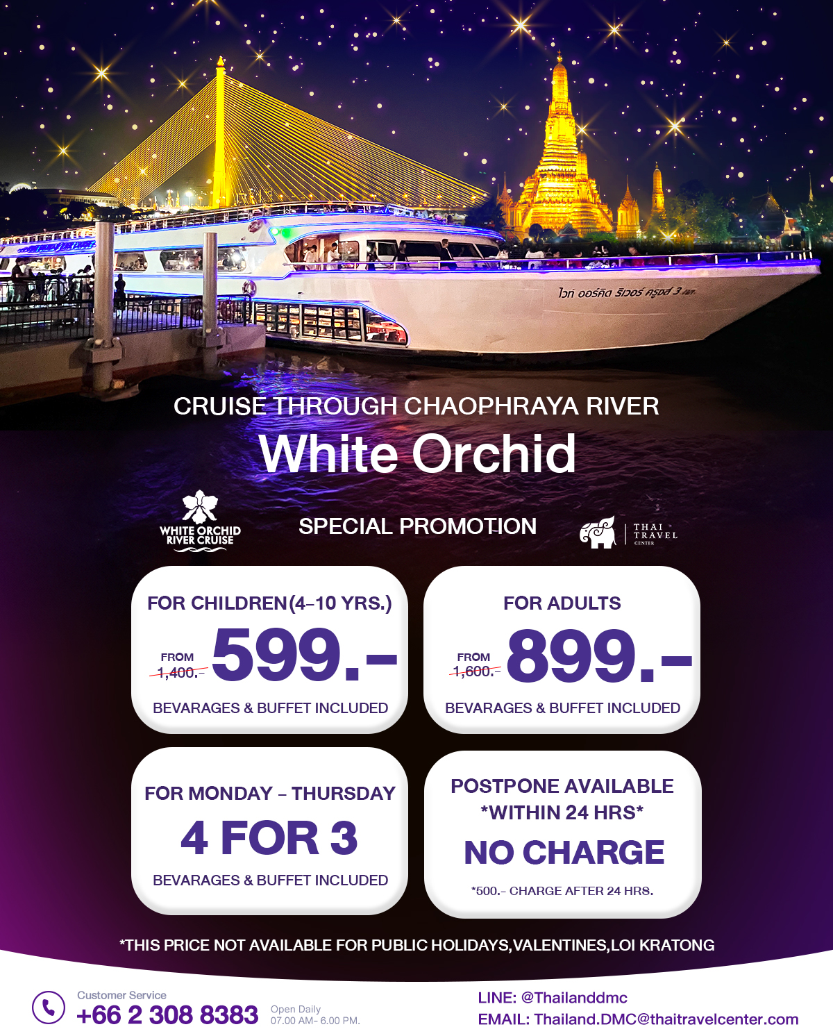 White orchid river cruise promotion