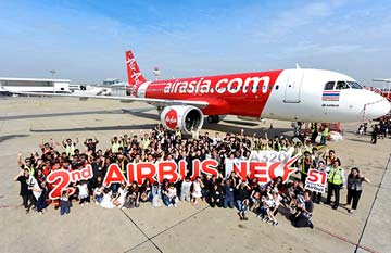 ไทยแอร์เอเชีย เจิมเครื่องต้อนรับเครื่องบินใหม่ เปิดศักราชปี 2560