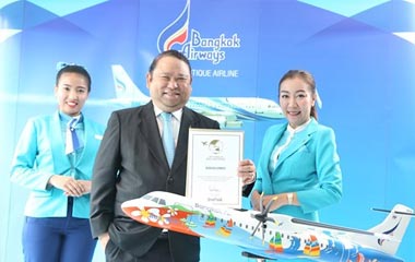 บางกอกแอร์เวย์ส คว้ารางวัล Top 10 สายการบินที่ดีที่สุดในโลก