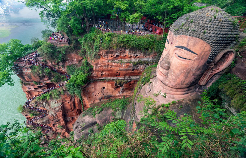 ทัวร์จีน เฉิงตู ภูเขาสี่ดรุณี อุทยานปี้เผิงโกว เมืองเก่าตูเจียงเยี้ยน สะพานหนานเฉียว 6 วัน 5 คืน สายการบินไทยไลอ้อนแอร์