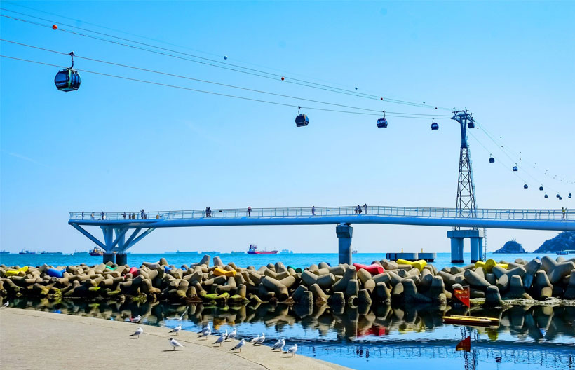 ทัวร์เกาหลี ปูซาน  หมู่บ้านคัมชอน วัดแฮดงยงกุงซาน รถไฟจิ๋วสกายแคปซูล ตลาดแฮอุนแด  5 วัน 3 คืน สายการบินแอร์ปูซาน