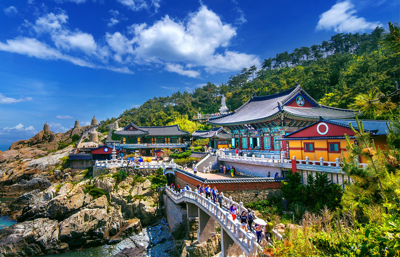 ทัวร์เกาหลี ปูซาน  หมู่บ้านคัมชอน วัดแฮดงยงกุงซาน รถไฟจิ๋วสกายแคปซูล ตลาดแฮอุนแด  5 วัน 3 คืน สายการบินแอร์ปูซาน
