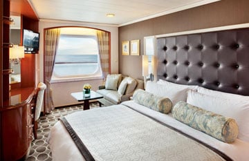 C2 Deluxe Stateroom with Large Picture Window and Slightly Limited View